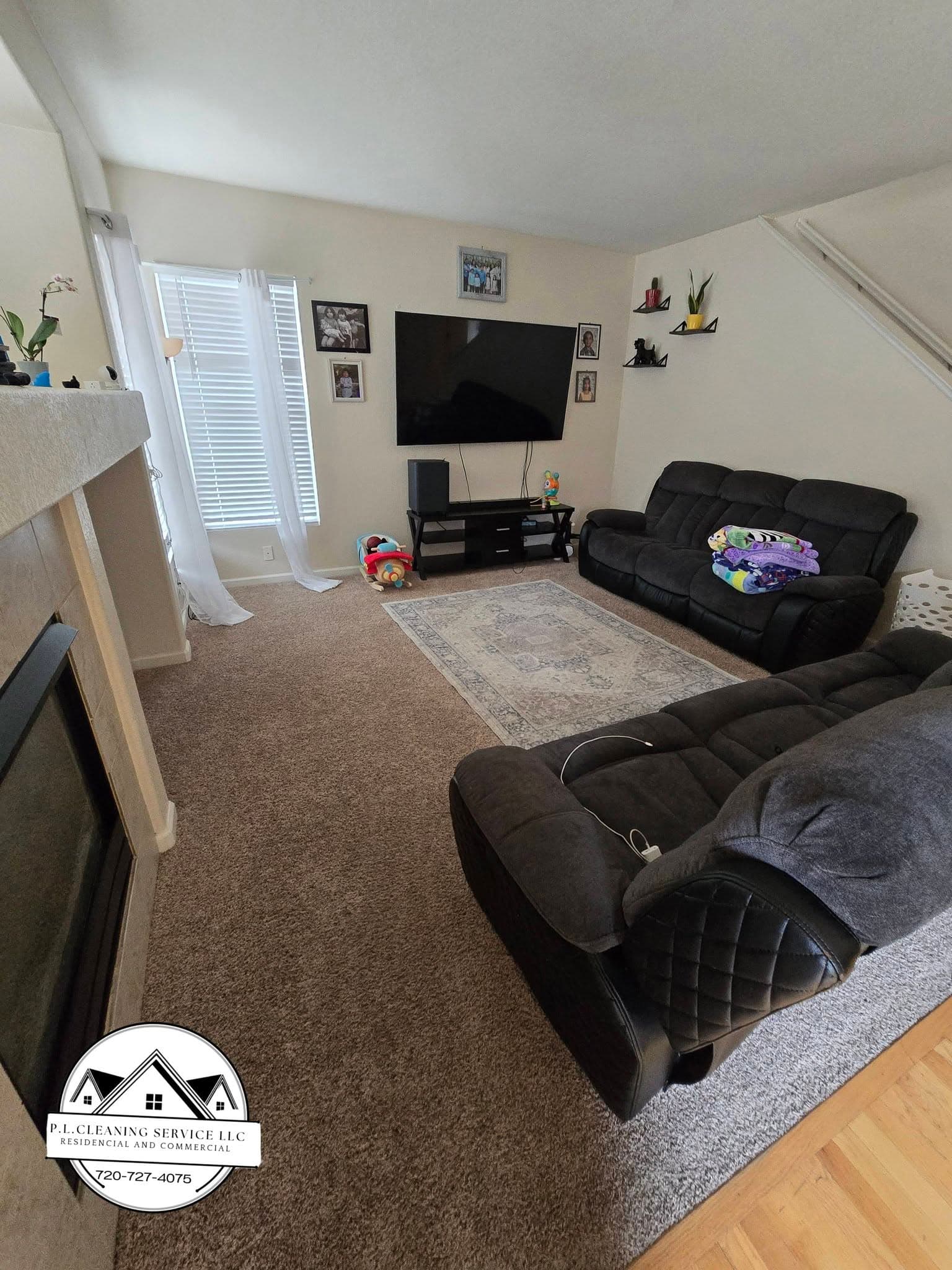 Living room with entertainment setup