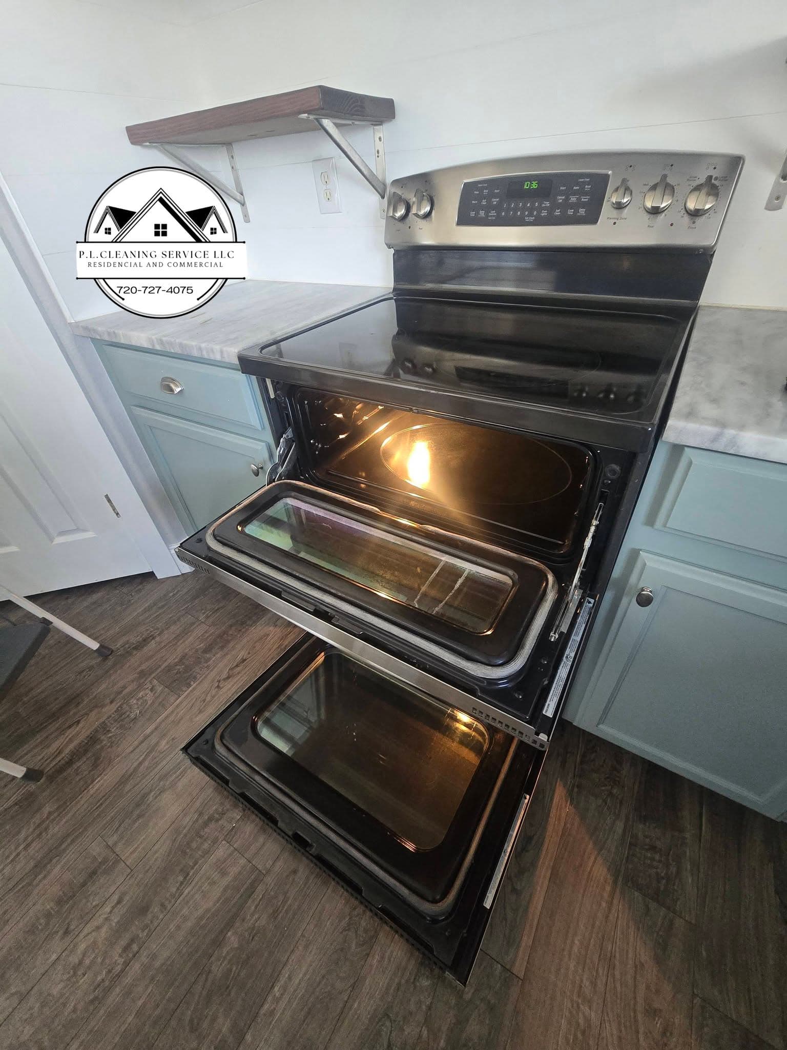 Stainless steel double oven