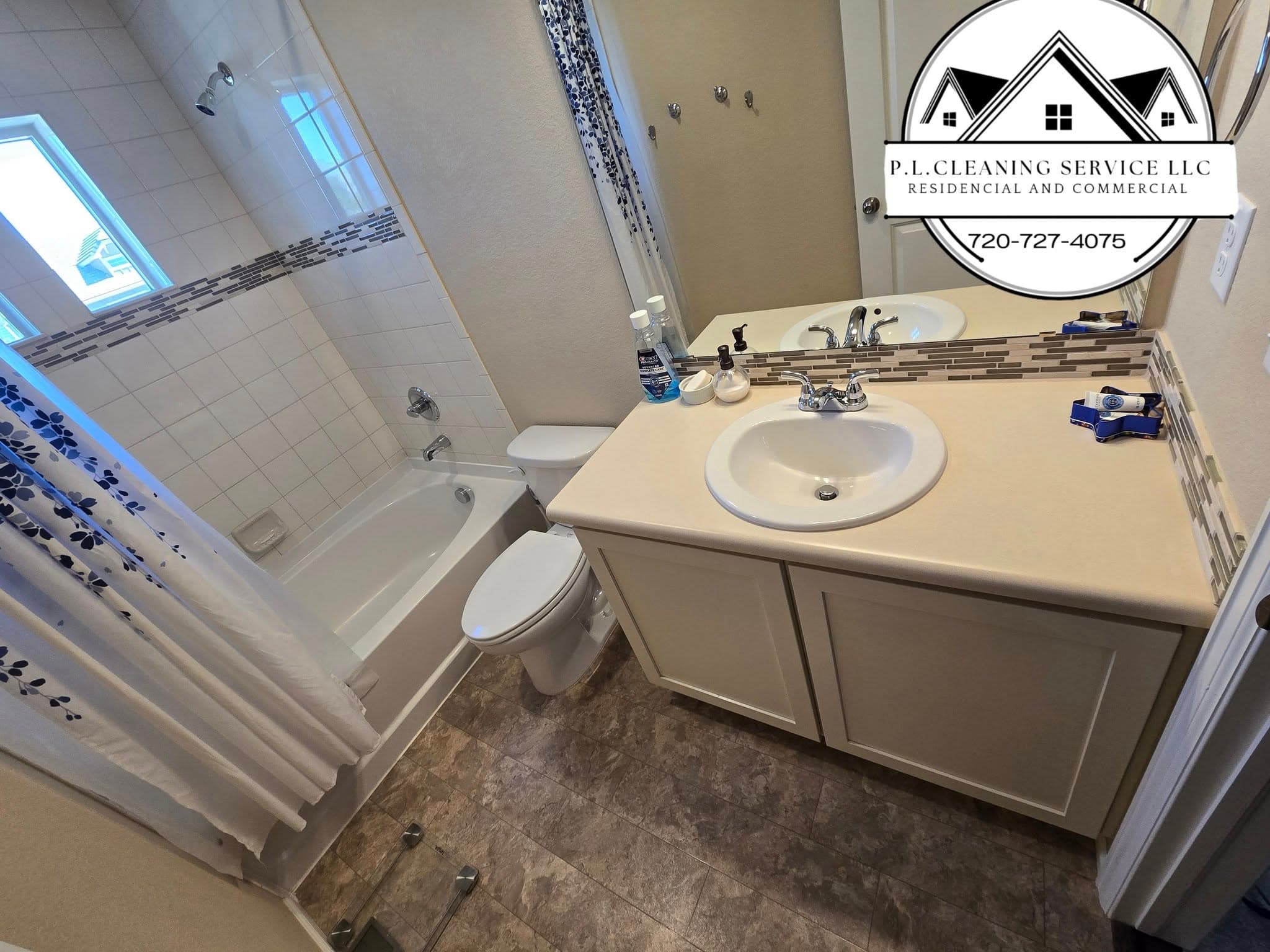 Bathroom vanity with wall sconces