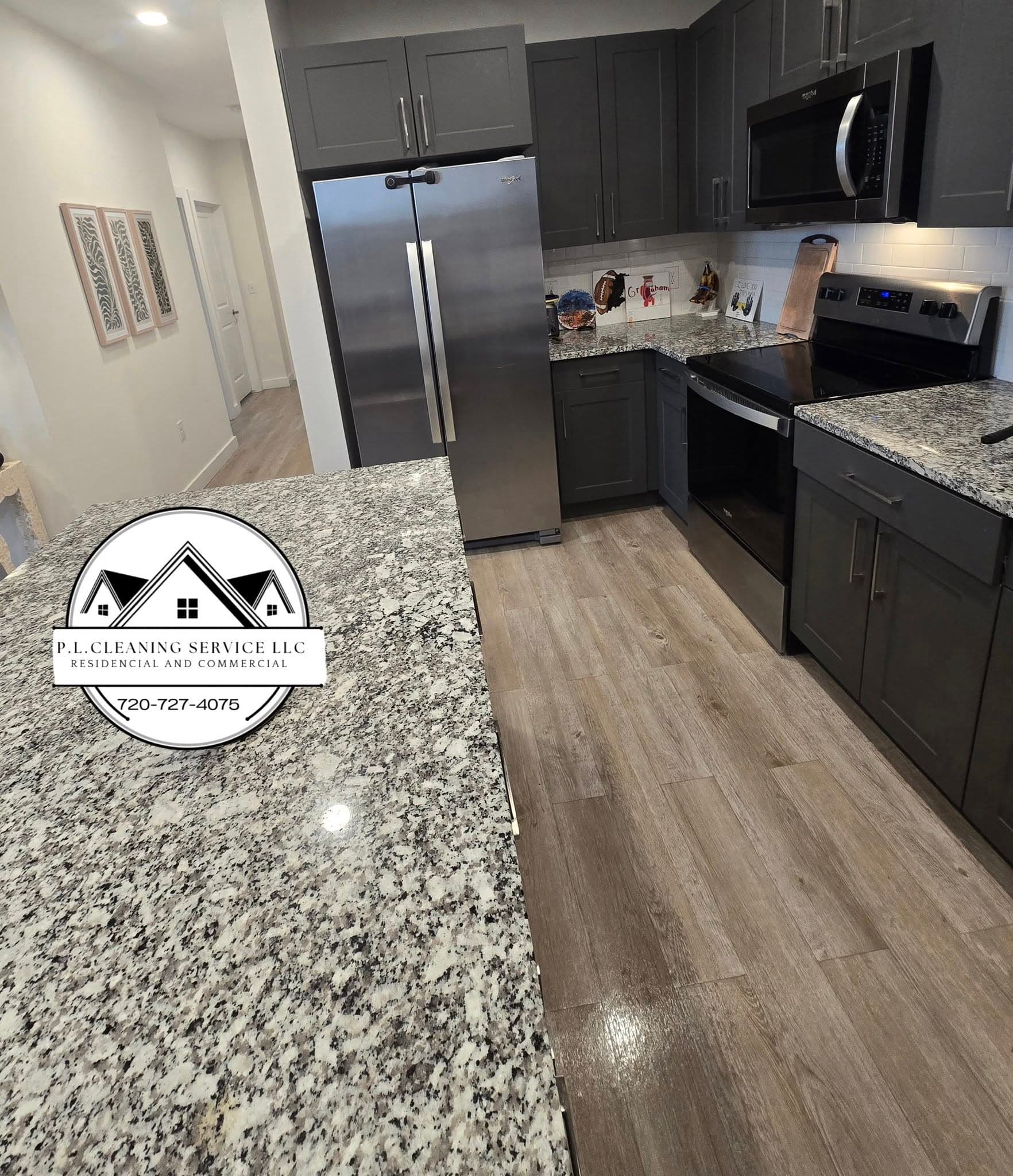 Kitchen with stainless steel appliances